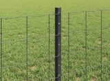 Welded Wire Fence 10 x 0.6 m PVC-Coated Steel Grey Mesh 3336079