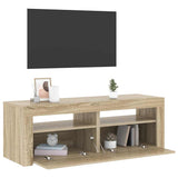 TV Cabinet with LED Lights Sonoma Oak 120x35x40 cm 804358