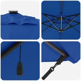 Umbrella Azure Blue 286 x 284 x 270 cm Aluminium and Polyester 42003324