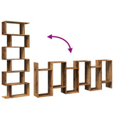 Room Divider Bookcase 6-Tier Old Wood 70x24x193 cm Engineered Wood 858091