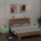 Bedside Cabinets 2 pcs with LEDs White 60x35x40 cm 3080734