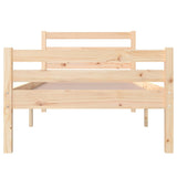 Bed Frame without Mattress Solid Wood 90x200 cm 814804