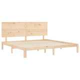 Bed Frame without Mattress Super King Size Solid Wood Pine 3193676