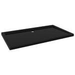 ZNTS Rectangular ABS Shower Base Tray Black 70x120 cm 148914