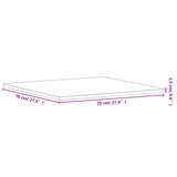 Table Top 70x70x1.5 cm Square Solid Wood Beech 355951