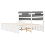 Bed Frame with Upholstered Headboard Light Grey 160 x 200 cm 3398188