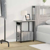 Bedside Cabinet Grey Sonoma 60 x 30 x 61 cm Engineered Wood 859598