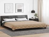 Summer Duvet Anthracite and Taupe 220 x 240 cm Microfiber 42025425