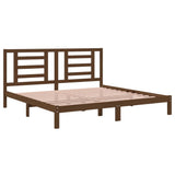 Bed Frame without Mattress Honey Brown 200x200 cm Solid Wood Pine 3104371