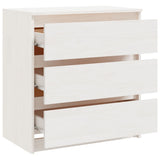 Bedside Cabinets 2 pcs White 60x36x64 cm Solid Pinewood 3093548