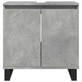 3 Piece Bathroom Furniture Set Concrete Grey Engineered Wood 3324954