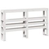 Bed Frame without Mattress White 150x200 cm King Size Solid Wood Pine 3306499