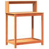 Potting Table with Shelves Brown 82.5x50x109.5 cm Solid Wood Pine 844633