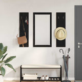 Wall-Mounted Coat Rack Wall-mounted Black Oak 96 x 1.5 x 90 cm 874532