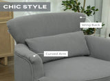 Corduroy Retro Accent Chair - Light Grey T3398P329511