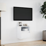 ZNTS TV Wall Cabinet with LED Lights White 41x31x45 cm 852313
