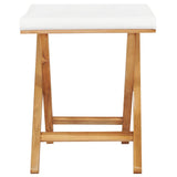 Folding Chair Set of 2 Cream White 310669