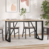 ZNTS Dining Table O-Frame 140x80x75.5 cm Solid Wood Pine and Steel 3282742