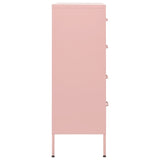 Chest of Drawers Pink 80x35x101.5 cm Steel 336202