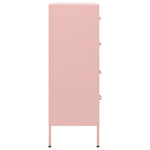 Chest of Drawers Pink 80x35x101.5 cm Steel 336202