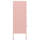 Chest of Drawers Pink 80x35x101.5 cm Steel 336202