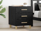 Bedside Cabinet Black Oak 40 x 40 x 66 cm Engineered Wood 880615
