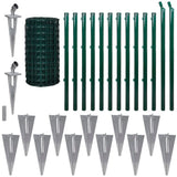 Euro Fence Steel 25x0.8 m Green 142387