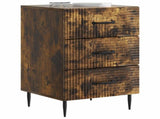 Bedside Cabinet Smoked Oak 43 x 41 x 66.5 cm Engineered Wood 894790
