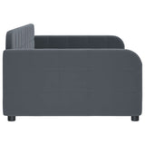 Day Bed without Mattress Dark Grey 90x190 cm Single Velvet 354075