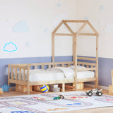 Day Bed with Roof without Mattress 90x200 cm Solid Wood 3282210
