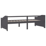 3-Seater Day Bed without Mattress Dark Grey 90x200cm 322168