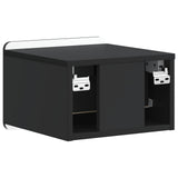 Wall-Mounted Bedside Cabinet 2 pcs Black 33 x 34.5 x 24 cm 898258