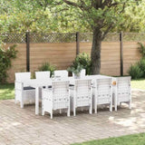 Garden Dining Set 9 pcs Light Grey Polypropylene 3378750