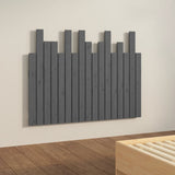 Wall Headboard Grey 108x3x80 cm Solid Wood Pine 824775