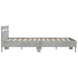 Bed Frame Concrete grey Engineered wood 140 x 200 cm Durable 3207423