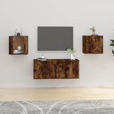 Wall Mounted TV Cabinets 2 pcs Smoked Oak 40x34.5x40 cm 816651