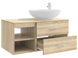 Bathroom Furniture Set 2 pcs Sonoma Oak Engineered Wood 3403914