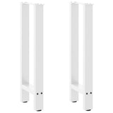 Console Table Legs White 2 pcs 28x cm Steel 4013293
