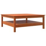 Coffee Table Wax Brown 100x100x40 cm Solid Wood Pine 844470