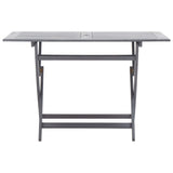 Garden Dining Set Grey Solid acacia wood Medium Foldable 3057871