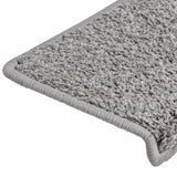 Stair Mats 10 pcs 65x21x4 cm Grey Rectangular Edge 149815