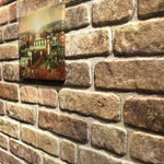 ZNTS 3D Wall Panels with Dark Sand Brick Design 10 pcs EPS 147202