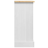 Bedside Table Corona White 35 x 32.5 x 74 cm Solid Pine Wood 42021185