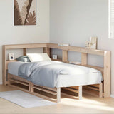 ZNTS Bookcase Bed without Mattress 90x190cm Solid Wood Pine 3324520