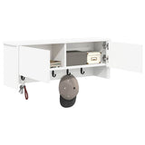 Wall-Mounted Coat Rack White 80 x 20 x 30 cm Engineered wood 874339