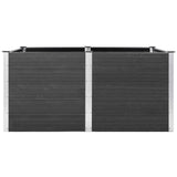 Garden Raised Bed 200x100x91 cm WPC Grey 318098