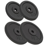 Weight Plates 4 pcs 2x10 kg2x5 kg Cast Iron 91395
