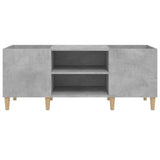 Record Cabinet Concrete Grey 121x38x48 cm Engineered Wood 831929