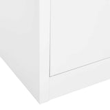 Office Cabinet White 90x40x180 cm Steel 336417