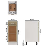 Drawer Bottom Cabinet Lyon Sonoma Oak 30x46x81.5 cm Engineered Wood 801207